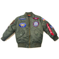 Chaqueta de Vuelo de Bombero de Ejército Americano Ma-1 Ropa de Invierno para Niños con Parche Topgun Zapatos y Ropa de Niños - details 5