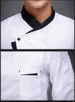 Chaqueta de Chef de restaurante para hombre, ropa de trabajo de cocina y cafetería de manga larga, abrigo de cocina para panadería, Tops, uniforme de Chef de sushi, conjunto corto - details 12