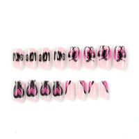 Uñas Artificiales Reutilizables de Color Nude Cortas Cuadradas con Pegamento para Mujeres y Niñas - details 2