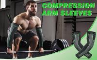 Guantes de Fitness Mangas Deportivas de Compresión para Brazo Soporte de Codo Antideslizante para Jóvenes y Adultos Ciclismo, Baloncesto, Fútbol, Voleibol, Béisbol, Tenis y Golf - details 0