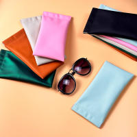 Bolsa de cuero PU para gafas de sol, estuche de cuero suave para gafas de lectura, resistente al agua, sólido, almacenamiento Simple para gafas B - details 0