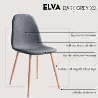 Pack de 2 sillas de Comedor, diseño nórdico con Asiento Acolchado y Respaldo ergonómico - details 23