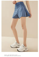 Falda de yoga de cintura alta para mujer, pantalones cortos falsos para correr y fitness, Verano - details 13