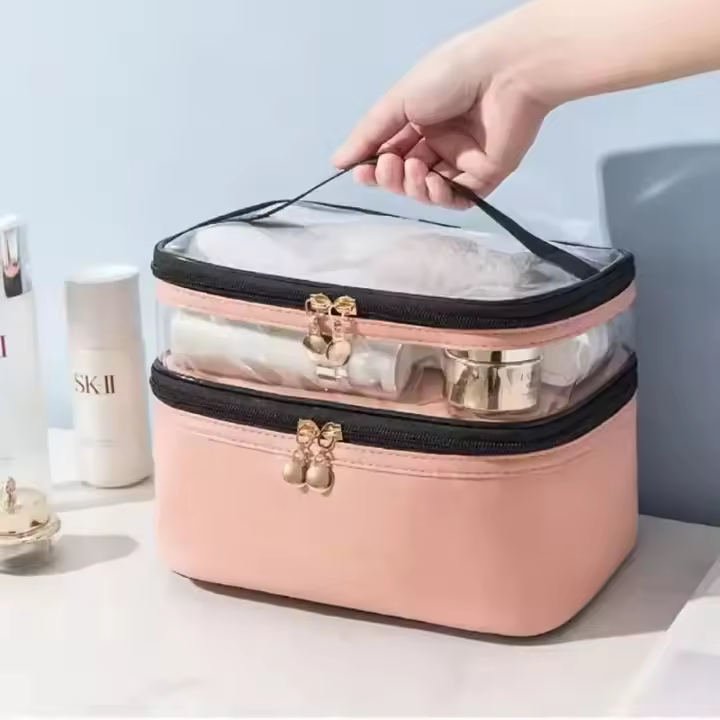 Bolsa de Lavado Portátil de Gran Capacidad Bolsa de Viaje Impermeable para Almacenamiento de Maquillaje Organizador de Belleza - 1