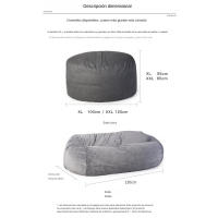 Bean Bag individual y doble personas pueden dormir esponja lavable extraíble Tatami balcón dormitorio - details 10