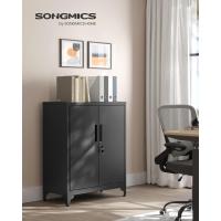 Archivador de Oficina, Armario Multifuncional, 2 Puertas, con Cerradura, Almacenamiento de Acero, para Sala de Estar, Gris Mate OMC013G01 - details 12