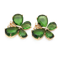 Colgantes de Mariposa de Vidrio de Zirconia de Brasso Dorado 18K Collar Aretes de Alta Calidad Accesorios de Joyería DIY - details 26