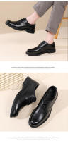 Zapatos de cuero traje de cuero de los hombres zapatos de boda de alta gama de negocios vestido de piel de vaca de primera capa zapatos de los hombres de estilo británico versátil primavera nuevos modelos - details 7