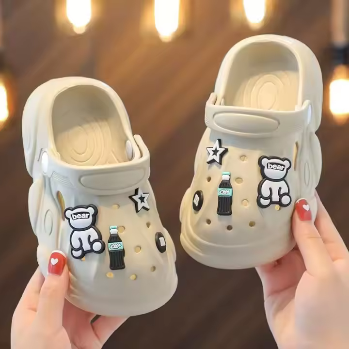Zapatillas de Verano Fresh Dibujos Animados Baotou Zapatos para Hombres, Mujeres, Niños Pequeños y Medianos Antideslizante, Eva Insípido - 1