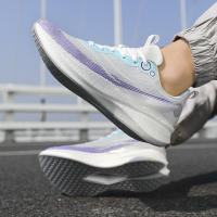Zapatillas para correr, zapatillas deportivas, absorción de golpes de carreras, zapatillas ultraligeras para correr, niños y adolescentes, estudiantes, carreras de tablero de carbono, transpirables, superficie de malla tejida con mosca - details 18