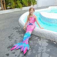 Traje de baño de cola de sirena para niños y niñas, bikini de playa, cosplay - details 4