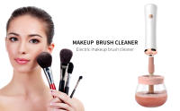 Máquina secadora y limpiadora de brochas de maquillaje, Spinner eléctrico automático con collares de goma de 8 tamaños, lavado y secado en segundos, cepillo cosmético profundo para brochas - details 1
