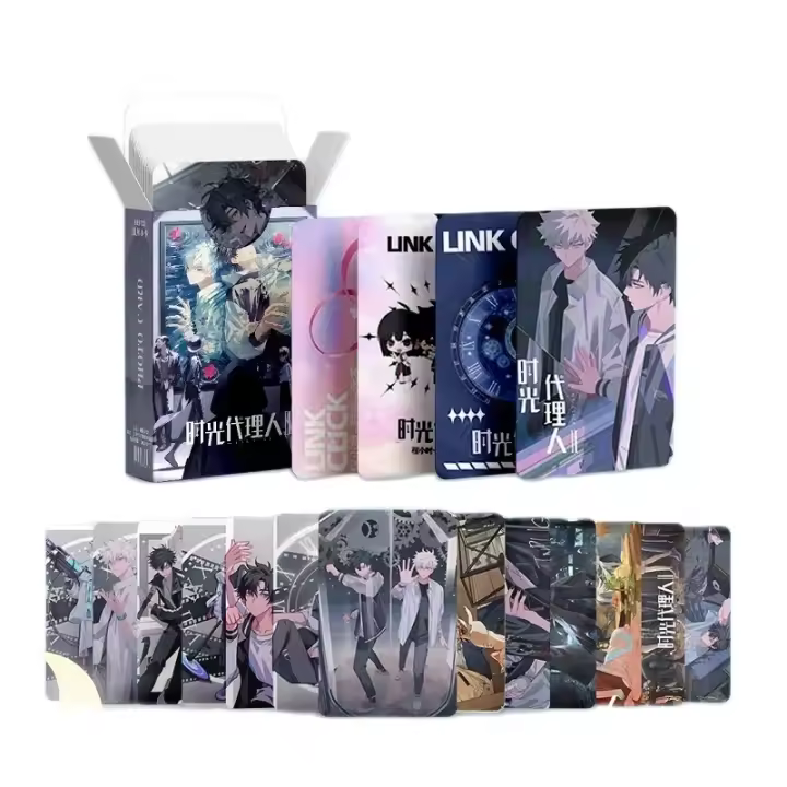 Anime Link Click Laser Lomo Card Cheng Xiaoshi, Lu Guang Cartoon Characters HD Photocard Cosplay Gift, 55 unids/set/Set - 1