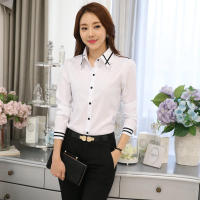 Camisa blanca de manga larga para mujer, blusas básicas de oficina, moda coreana, primavera y otoño - details 1