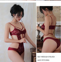 Conjunto de Lencería Sexy para Mujeres Camisola de Encaje con Diseño Transparente y V-Hollow - details 10