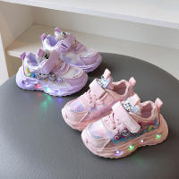 Primavera y otoño nuevos zapatos deportivos para niños princesa de dibujos animados LED luminosos compañeros de clase de 1 a 5 años niñas zapatos deportivos y de ocio - details 13