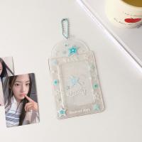 Soporte para sesión fotográfica coreana de fresa y estrella, cubierta de tarjeta de PVC, llavero colgante, Protector de exhibición de tarjeta Idol, decoración colgante de imagen - details 5