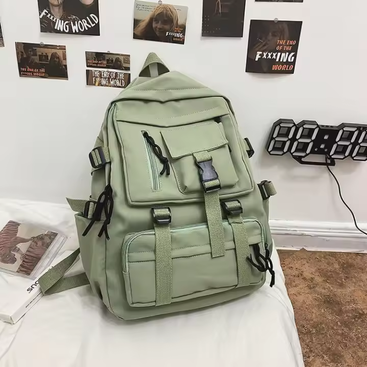 Mochila escolar, informal, retro, gran capacidad, estilo Hong Kong, para estudiantes, Harajuku, Corea, para niñas. - 1