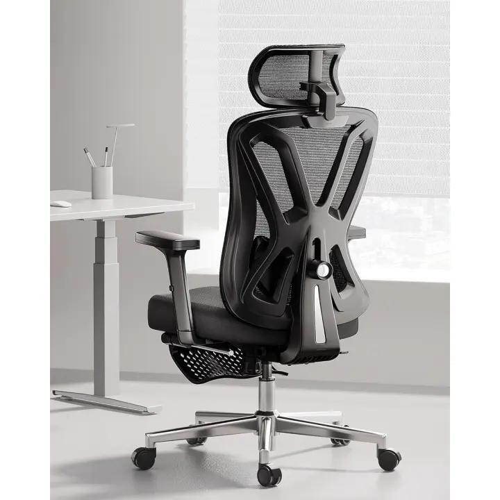 Silla de Oficina Ergonómica P5 Soporte Lumbar Ajustable, Cojín Elástico Transpirable, Rebanados Ajustables y Reposacabezas, Integrado - 1
