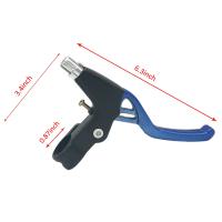 Palancas de freno de bicicleta, 2 piezas, aleación de aluminio, Universal, 4 dedos, 2,2 cm, se adapta a la mayoría de bicicletas, MTB, BMX, bicicleta de carretera, 1 par (Azul) - details 2