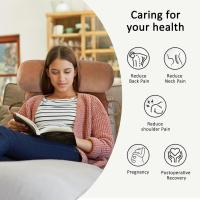 Cojín de lectura XL Almohada cervical extraíble para cama y sofá Almohada lumbar ideal para adultos con espuma viscoelástica Gris - details 29