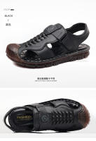 Sandalias de Hombre de Prima Piel de Vaca Suela Antideslizante, Suave, Perforación, Estilo de Verano para Zapatos de Playa - details 16