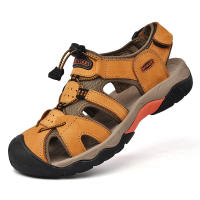 Gran tamaño Baotou sandalias casuales de cuero de playa para hombres sandalias de hombre de cuero de trazabilidad transpirable al aire libre de verano - details 18