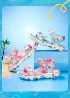 Nuevo modelo 2025 Sandalias LED de princesa para niña, calzado deportivo de playa para niño pequeño, rosa y azul, zapatos brillantes suaves antideslizantes para exteriores - details 1