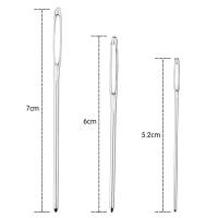 Juego de agujas de Metal de ojo grande, accesorios de costura DIY, punto de cruz, ganchillo, estuche, 9 piezas por juego - details 7