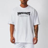 Oversized Loose Print Dropped Shoulder Clothing Men Casual Short Sleeve Workout Tops Summer Mesh Quick Dry Gym Fitness T-shirt - details 17