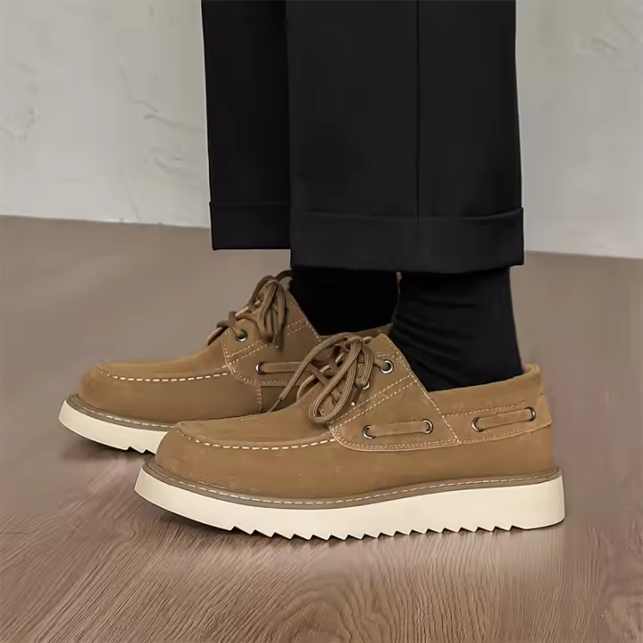Primavera y otoño de los hombres nuevos zapatos de cuero de cabeza grande herramientas zapatos casuales zapatos de los hombres de baja parte superior zapatos de los hombres - 1