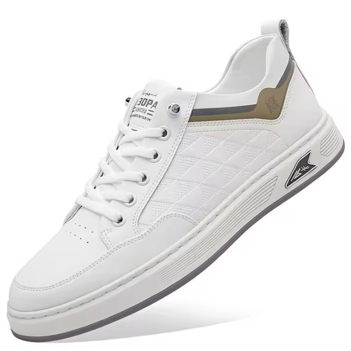 Primavera nuevos zapatos casuales de moda para hombres con suela versátil blanca, zapatos de tabla suave transpirables y cómodos - 1