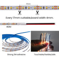 GAHADA Luz de Tira LED Flexible Ancho de PCB de 4MM 180LEDs/m Dos Cables Blanco Cálido Blanco - details 3