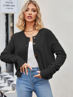 Cárdigan Vintage de punto para mujer, abrigo holgado con botones, a la moda, otoño e invierno, 2023 - details 1