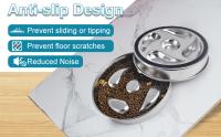 Cuenco para perros de alimentación lenta de acero inoxidable, 2 tazas de metal para comida para perros antideslizante, cuenco de agua para perros pequeños y medianos, cuenco para mascotas con parada de hinchazón para comedores rápidos, ralentiza la - details 2
