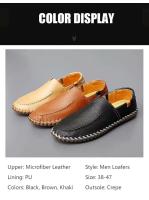 Zapatos grandes para adultos, transpirables y suaves, para conducir al aire libre, para hombres, zapatos casuales de cuero de moda - details 5