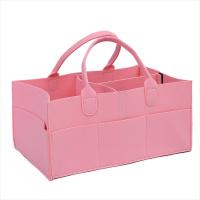 Cesta de almacenamiento de fieltro para pañales de bebé, organizador portátil de gran capacidad, bolso multifunción para mamá - details 8
