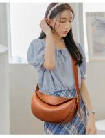 Bolso de hombro de piel auténtica para mujer, bandolera de piel de vaca con media luna, marca de lujo a la moda, 100% - details 6