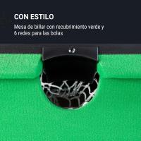 Mesa de Juegos de Mesa 2 en 1 Billar y Fútbolín para Adultos y Niños 105 x 58 cm Cubierta Verde - details 6