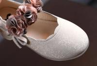 Zapatos de princesa de cristal para niña de cuero floral para niño, estilo coreano, zapatos de baile con lazo para fiesta y boda - details 9