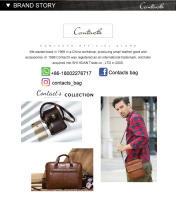 Bolso de Hombre RETRO CONTACT'S de Cuero de Caballo Loco Bolsa de Laptop para Negocios de Gran Capacidad Material de Lining de Poliéster Tamaño de 14 Pulgadas Ideal para Primavera/Verano - details 13