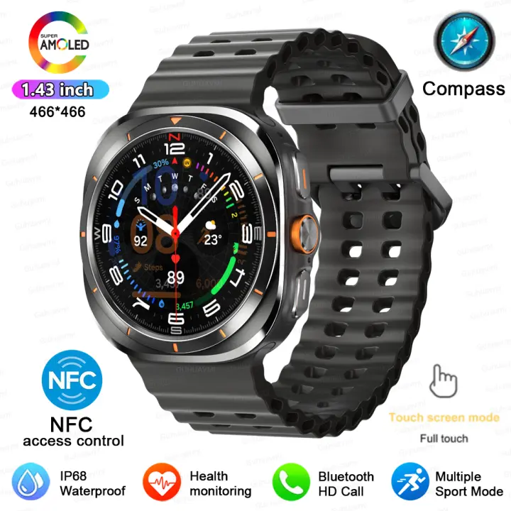 2025 Nuevo Reloj inteligente ,dial amoled personalizado de alta definición, llamada bluetooth, modo de ejercicio,seguimiento GPS,monitoreo del sueño de la frecuencia cardíaca de oxígeno en sangre,pulsera inteligente NFC,Para iOS y Android - 1