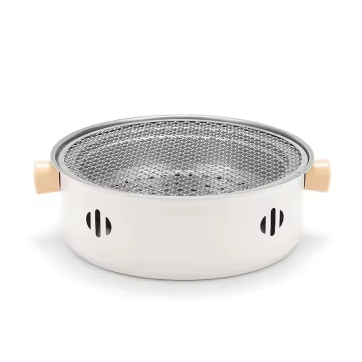 Parrilla de Barbacoa al Aire Libre Multifuncional Cocina de Carbón para el Hogar y Jardín con Parrilla Redonda Antiadherente - 1