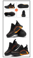 Zapatillas de trabajo transpirables con punta de hierro para hombre, zapatos de seguridad antideslizantes, antigolpes, ligeros, Verano - details 12