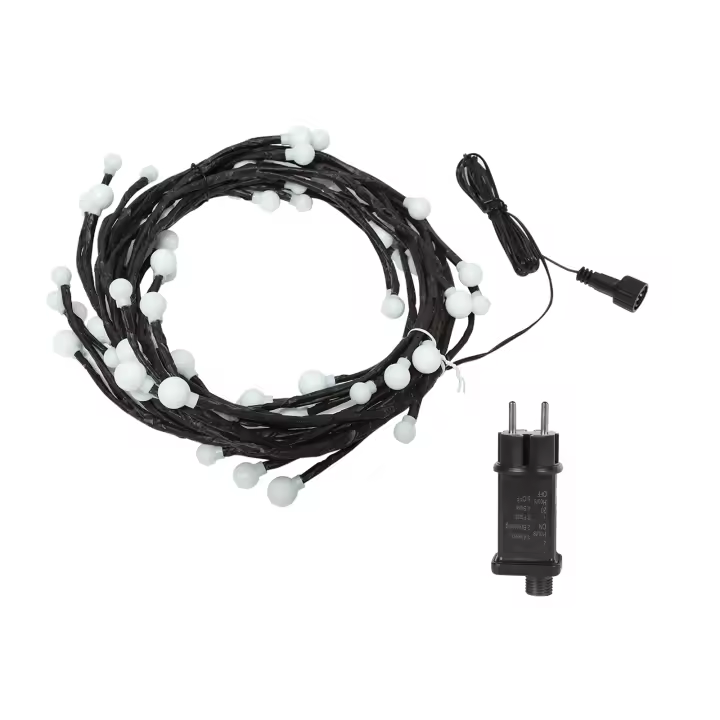 Ramas de Luces LED para Interior, 72 Amarillo Cálido LEDs, Cadena con Enchufe para Decoración de Navidad, Dormitorio, Hogar - 1