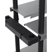 pared Terry Rolling Space, armario de pared con dos puertas correderas, exterior e interior, 2 estantes interiores ajustables, gris, de plástico reciclado, dimensiones: 59 x 36 x 59 cm - details 2