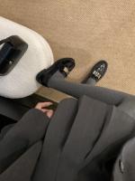 Mocasines perezosos con bloqueo de metal de un pedal, nuevos zapatos de cuero pequeños con plataforma de cabeza redonda de estilo británico - details 30