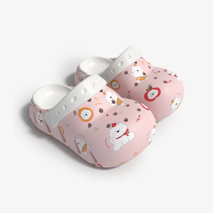 Impreso cachorro correa agujero zapatos niños y niñas verano de dibujos animados lindo bolso cabeza bebé zapatillas geniales zapatos de playa al aire libre - 1