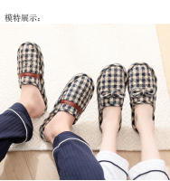 Zapatillas antideslizantes para parejas, hogar, cuatro estaciones, granulado, otoño e invierno, interior, suela de tela de fondo suave, suelo de madera silencioso - details 12