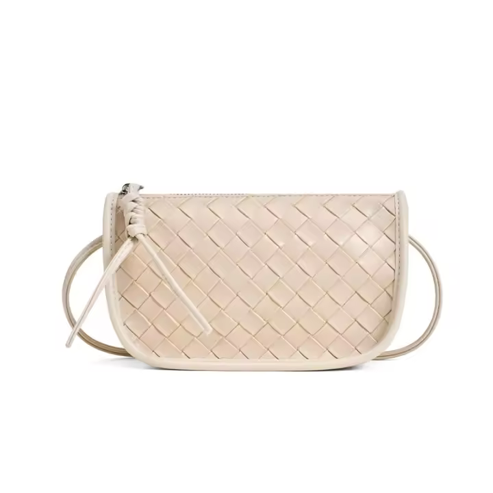 Nuevo bolso tejido de cuero a la moda y ligero para mujer, bolso pequeño exquisito de alta gama, bolso bandolera de hombro. - 1
